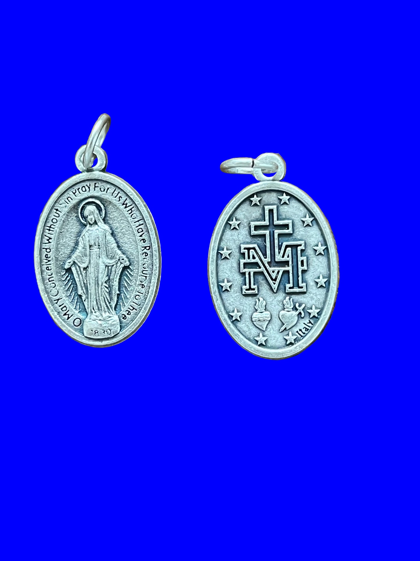 Miraculous Medal Premium Double Sided OXI Medal 3/4" Made in Italy