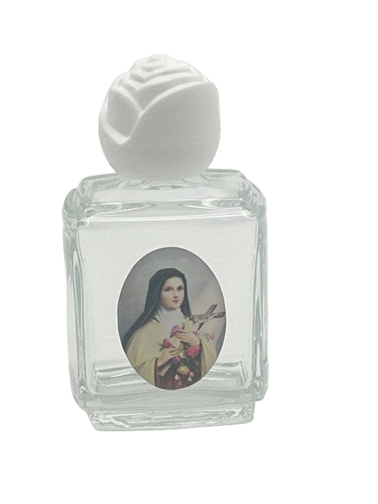 Petite St. Therese of Lisieux  Glass Holy Water Bottle