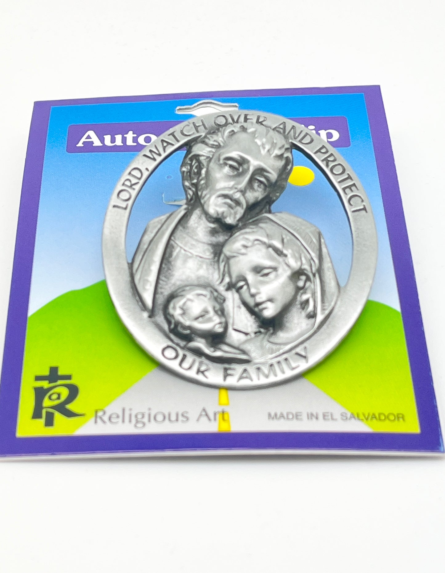 Holy Family Auto Visor Clip Round