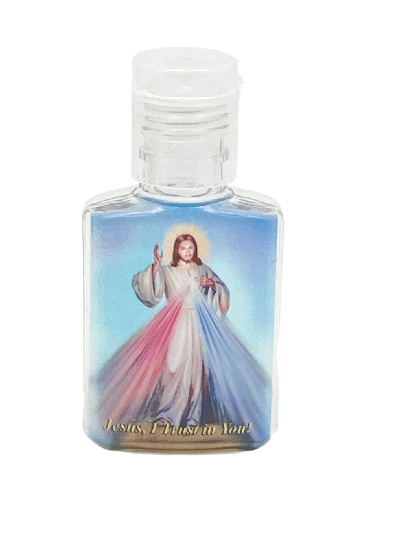 Divine Mercy Holy Water Bottle plastic 1 oz.