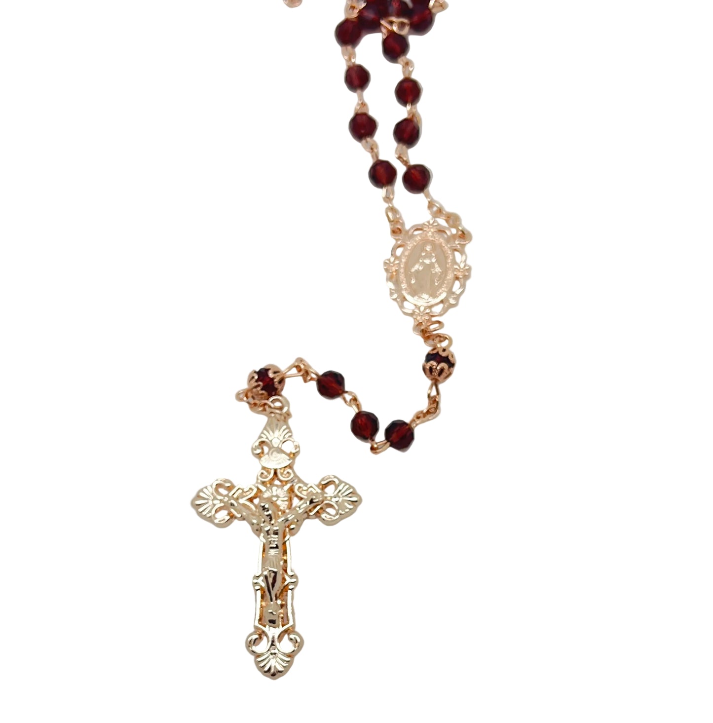 Amethyst and Rose Gold Rosary