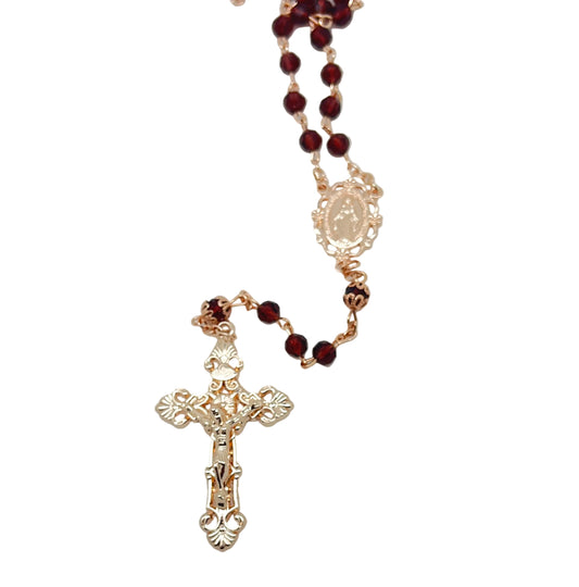 Amethyst and Rose Gold Rosary