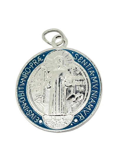 Red and Blue St. Benedict Medal Large 1 1/4"