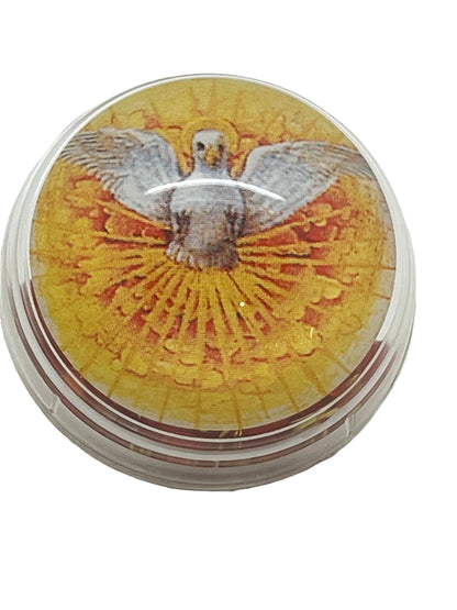 Red Enamel Holy Spirit and Roses Confirmation Rosary