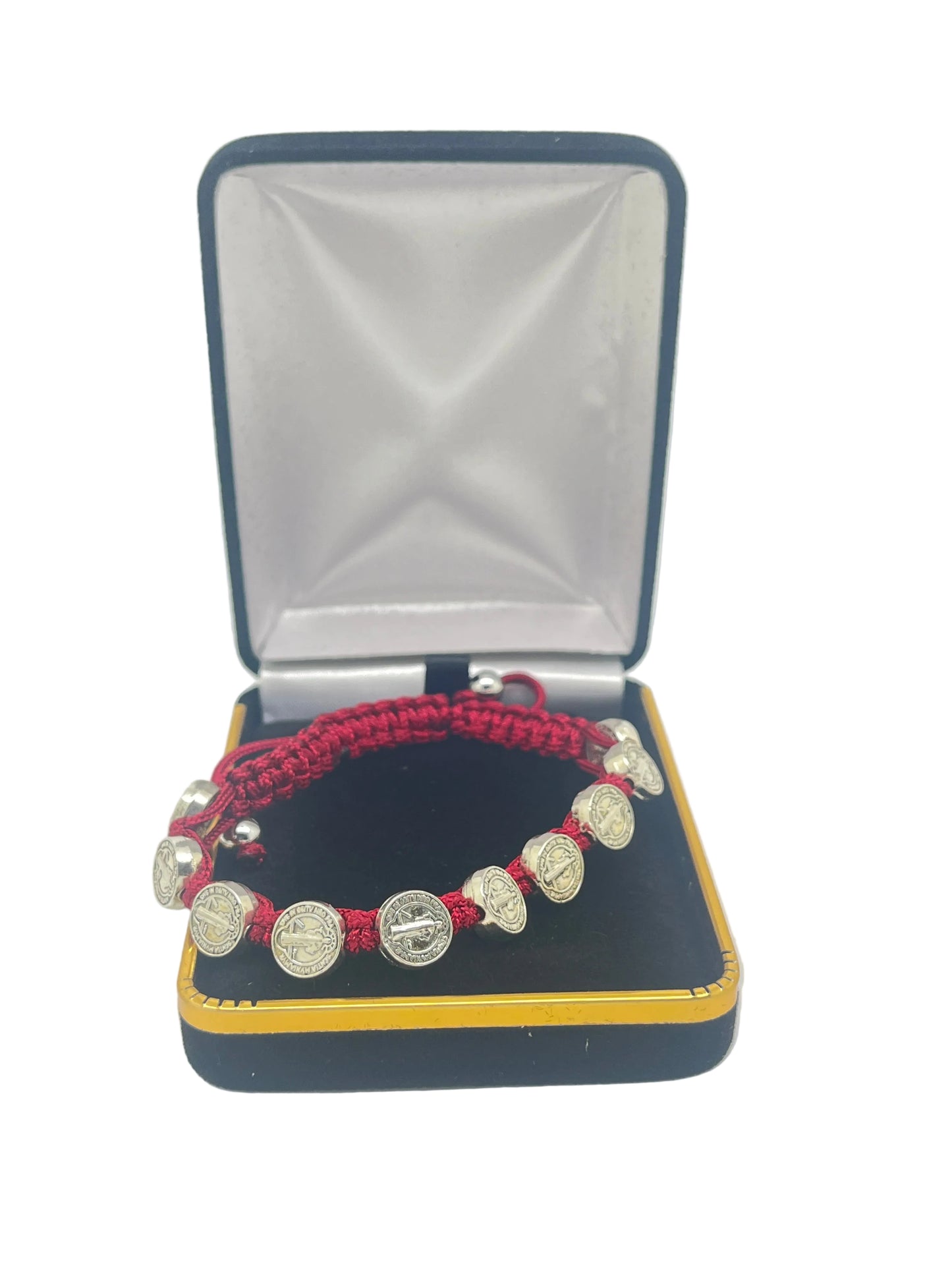 St. Benedict Medals Rosary Bracelet Red