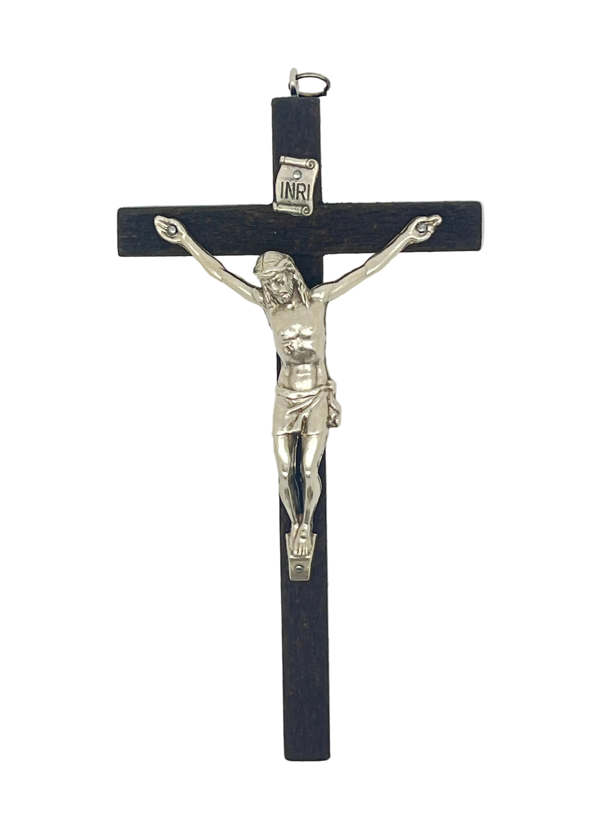 Black Wood Crucifix 5"