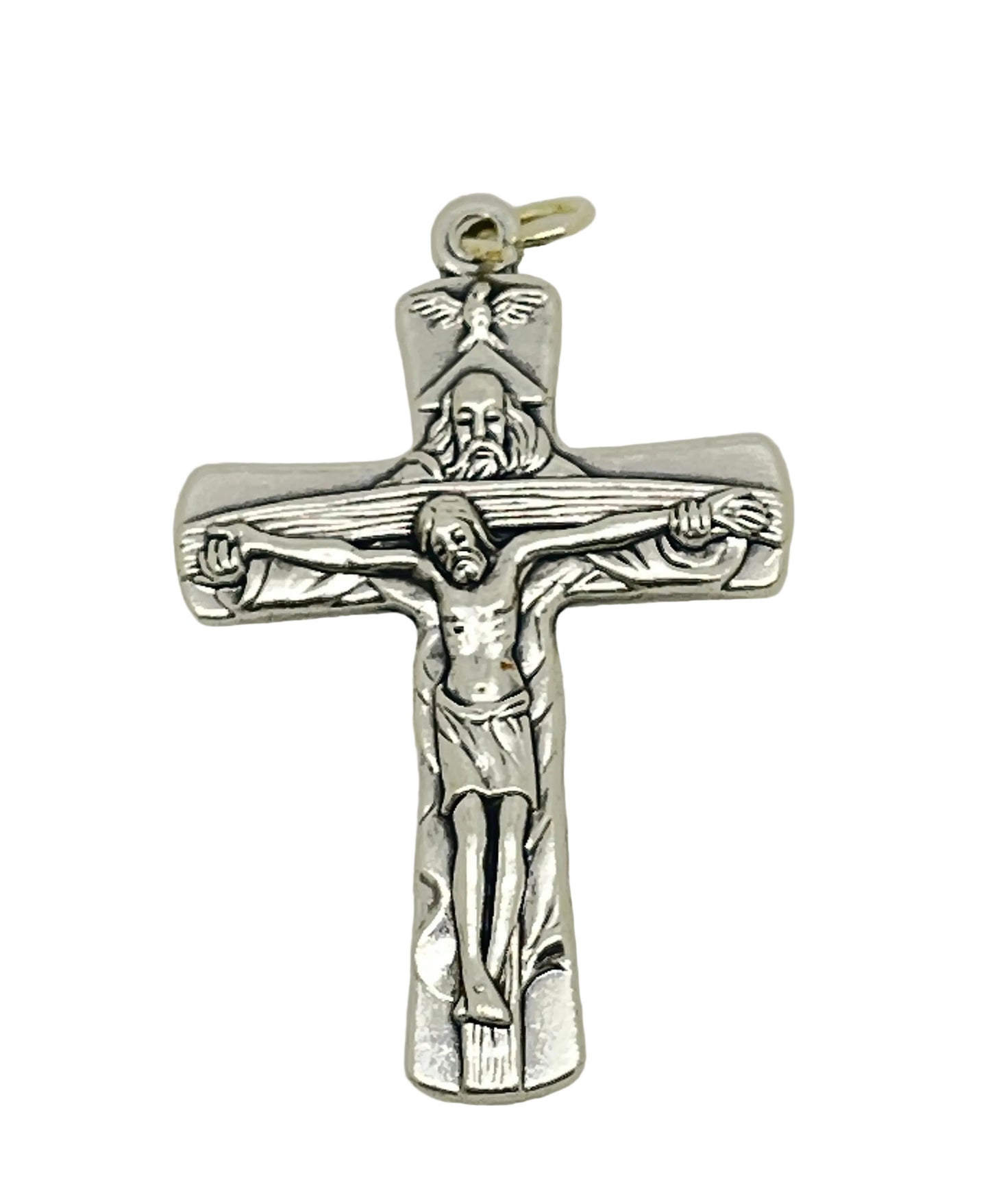 Holy Trinity Metal Crucifix 1 3/4"