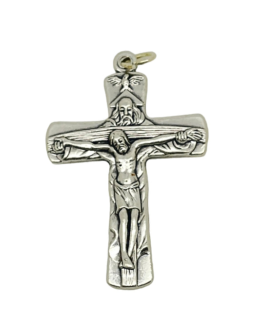 Holy Trinity Metal Crucifix 1 3/4"