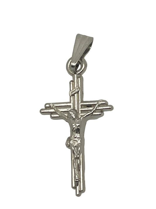 Silver Crucifix Medal 1"