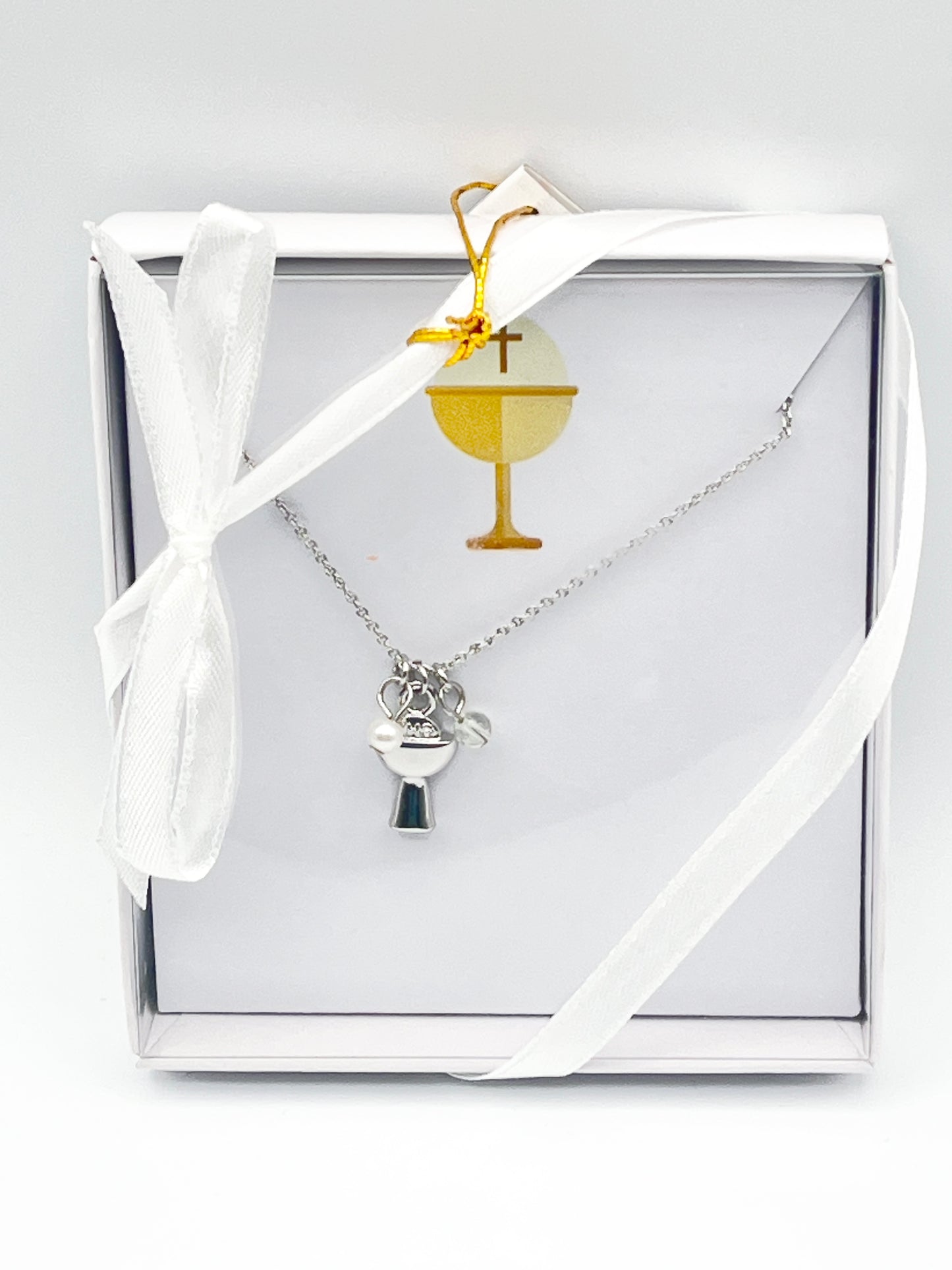 Silver First Communion Chalice Necklace