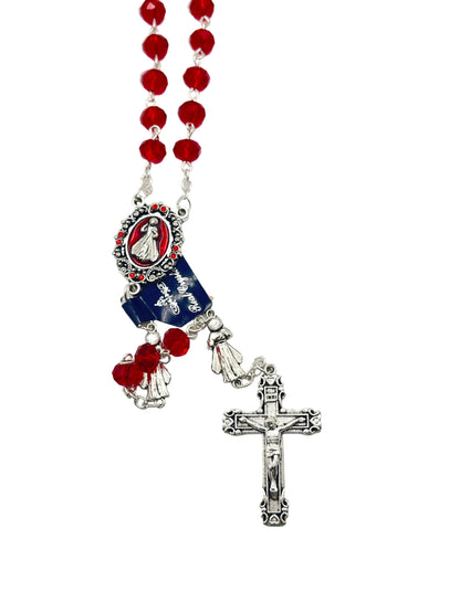 Red Crystal Divine Mercy Rosary