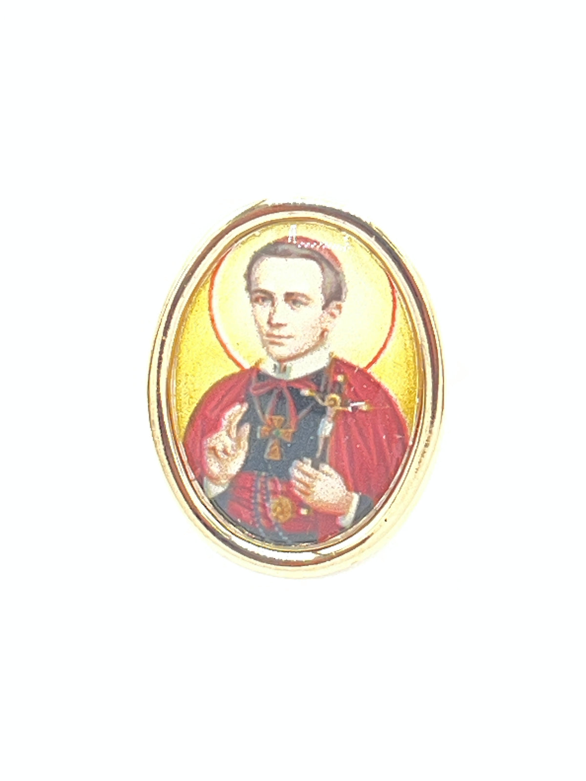 St. John Neumann Photo Lapel Oval Pin 3/4"