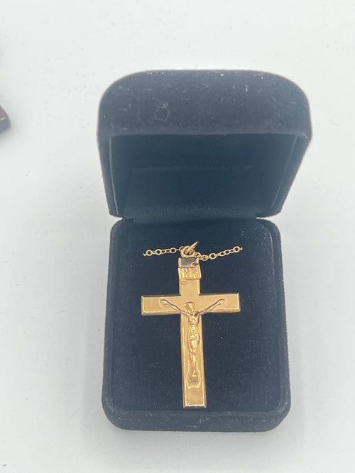 Gold Filled Crucifix Medal 1 1/2"