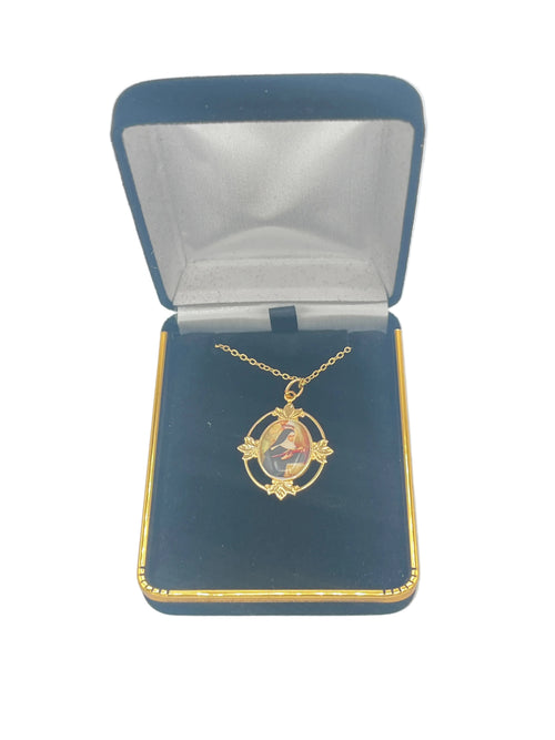 St Rita of Cascia Filigree Gold Medal 1"
