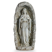Immaculate Heart of Mary Solar Garden Statue 18 3/4" - Unique Catholic Gifts