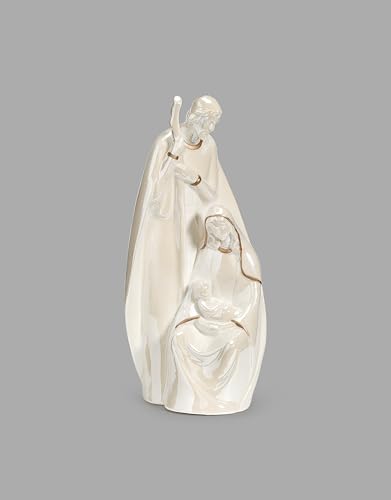 Holy Family Iridescent & Gold Statue 11"