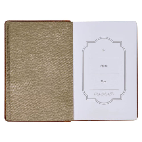 Stand Firm in the Faith Honey-brown and Espresso Faux Leather Classic Journal - 1 Corinthians 16:13 (Copy)