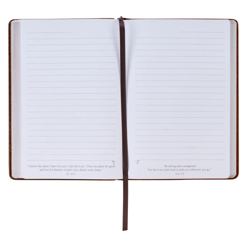 Stand Firm in the Faith Honey-brown and Espresso Faux Leather Classic Journal - 1 Corinthians 16:13 (Copy)