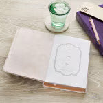 Bless and Keep You Blush Bloom Faux Leather Classic Journal - Numbers 6:24