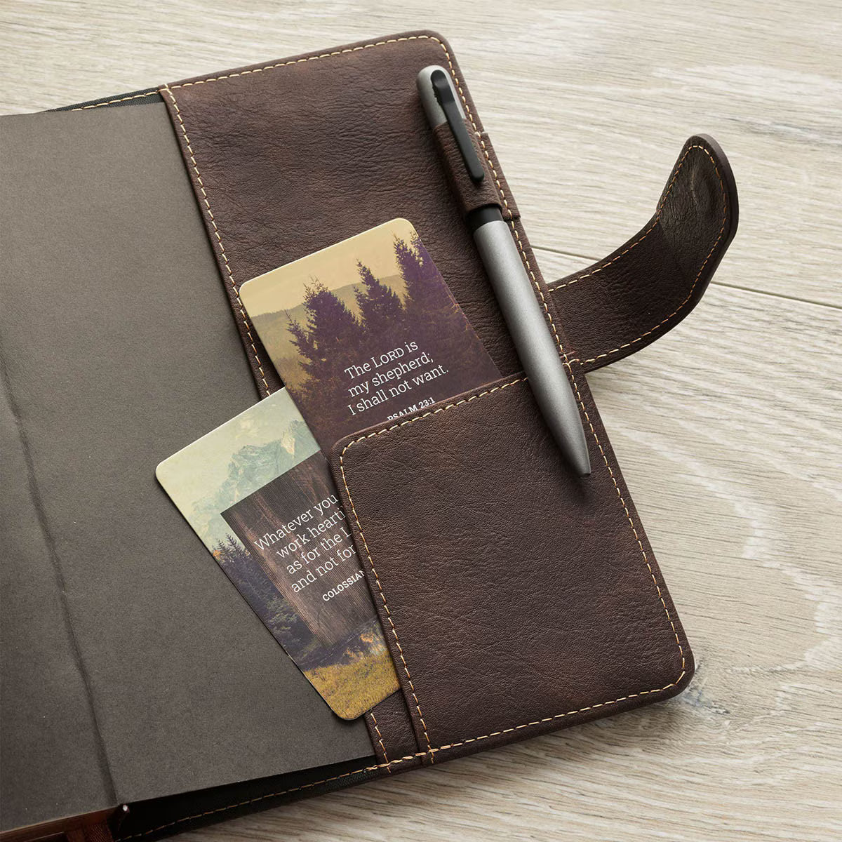 Man of God Espresso Brown Faux Leather Journal Cover with Magnetic Closure