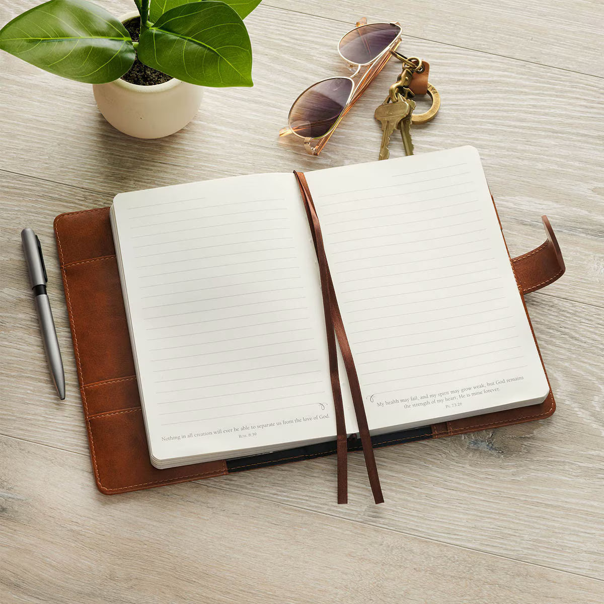 Stand Firm in the Faith Honey-Brown Faux Leather Journal Cover with Magnetic Closure - 1 Corinthians 16:13