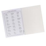 Open My Prayer Journal 120 Days showing inside page with prayer guide layout in black and white design