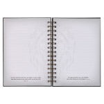 Strong Large Wirebound Journal with two-toned brown flexcover, debossed Joshua 1:5-7 & 9 Scripture and zipped closure