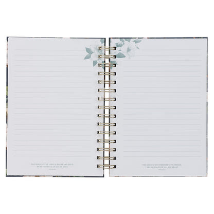 Strength and Dignity Blush Magnolia Large Spiral Journal - Proverbs 31:25