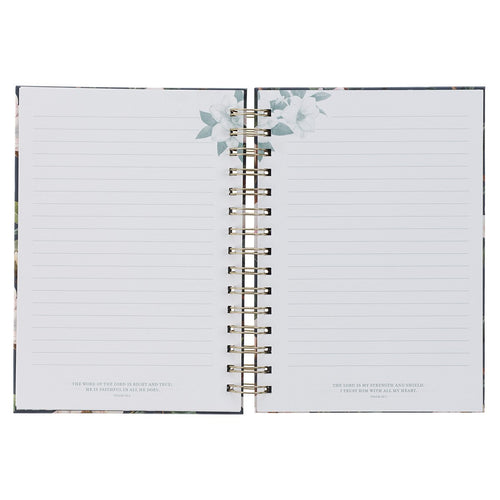 Strength and Dignity Blush Magnolia Large Spiral Journal - Proverbs 31:25