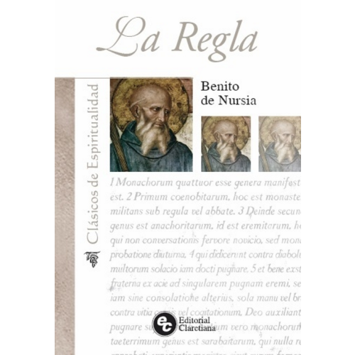 Book cover of La Regla San Benito De Nursia featuring classic religious artwork and serif title text