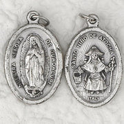 Lady of Guadalupe / Infant of Atoche Double Sided Oxi Medal 1" - Unique Catholic Gifts