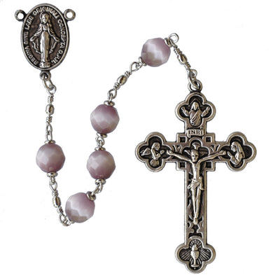 Lavender Cats Eye Rosary (8mm)