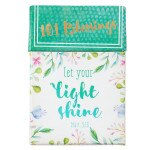 Colorful floral decorated "Let Your Light Shine" box of blessings with encouraging Bible message on front panel