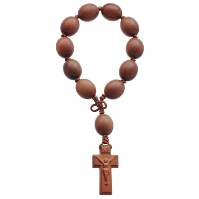 Light Jujube Wood One Decade Rosary 20MM - Unique Catholic Gifts