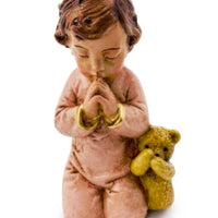 Child with Teddy Bear  - 5 in. - Unique Catholic Gifts