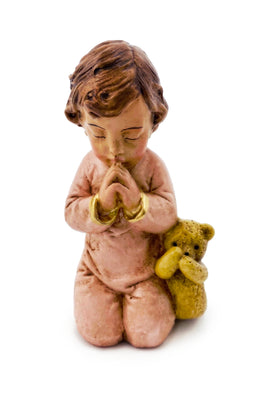 Child with Teddy Bear  - 5 in. - Unique Catholic Gifts