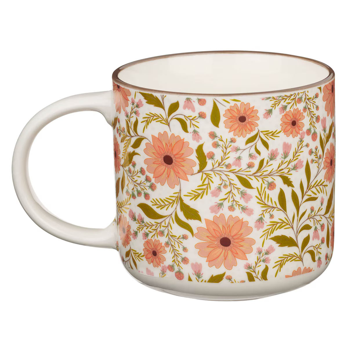 Trust in the Lord Coral Cascade Ceramic Coffee Mug - Isaiah 40:31