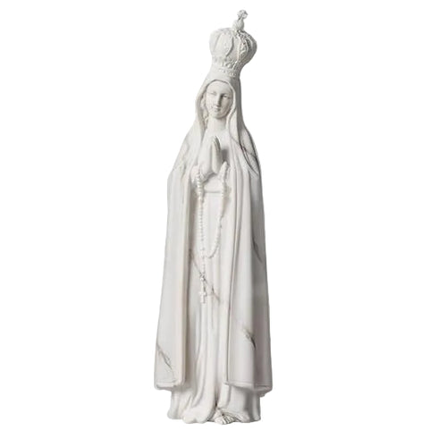 Marble White Our Lady of Fatima Statue 9 1/4"