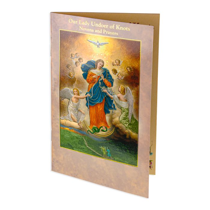 Our Lady Undoer of Knots Novena Book with Italian Fratelli Bonella artwork and 24 pages of prayers and devotion