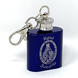 Medalla Milagrosa Botella Agua Bendita de Acero Inoxidable - Unique Catholic Gifts