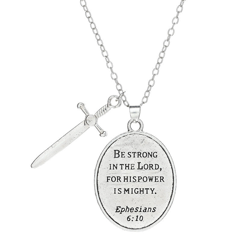 Men's St. Michael the Archangel with Sword Necklace
