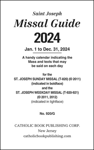 Missal Guide For 2024 - Unique Catholic Gifts