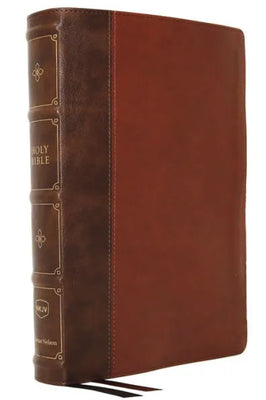 NKJV, Large Print Verse-by-Verse Reference Bible, Maclaren Series, Leathersoft, Brown, Comfort Print: Holy Bible, New King James Version by Thomas Nelson - Unique Catholic Gifts