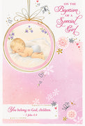 On the Baptism of a Special Girl Greeting Card - Unique Catholic Gifts