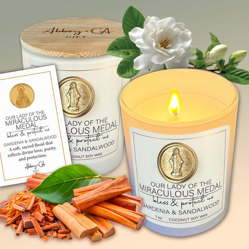 Our Lady of Guadalupe Scented Prayer Candle- Rose & Jasmine