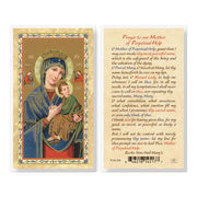 Our Lady of Perpetual Help Laminated Holy Card - Unique Catholic Gifts