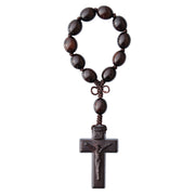 Oval Cut Jujube Wood One Decade Rosary 12MM - Unique Catholic Gifts