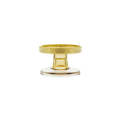 Pillar Glass Candle Holder - Gold 2 1/2