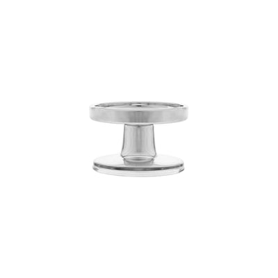 Pillar Glass Candle Holder - Silver 2 1/2