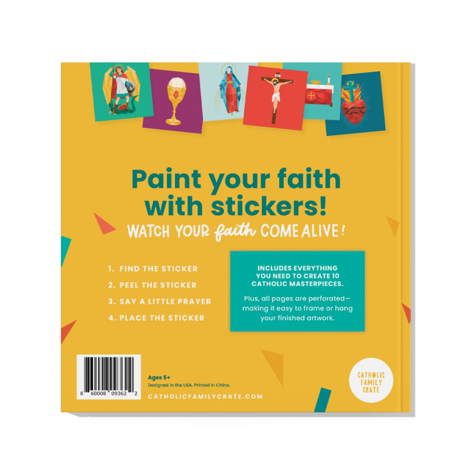 Pray by Sticker: Paint-by-Number Sticker Book - Unique Catholic Gifts